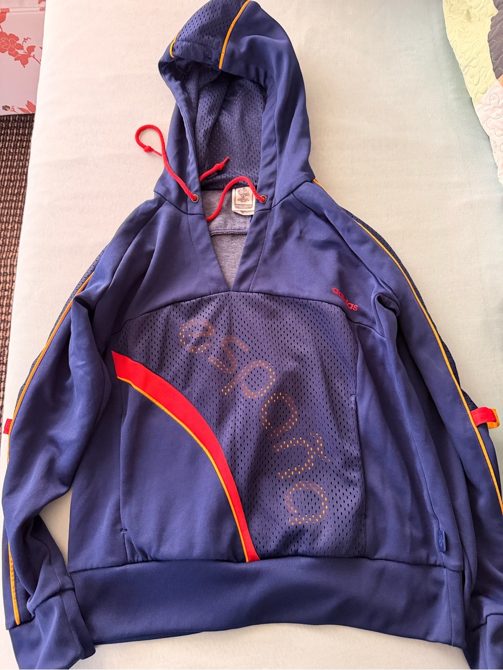 Navy Adidas Spain National Team training sweatshirt Germany 2006